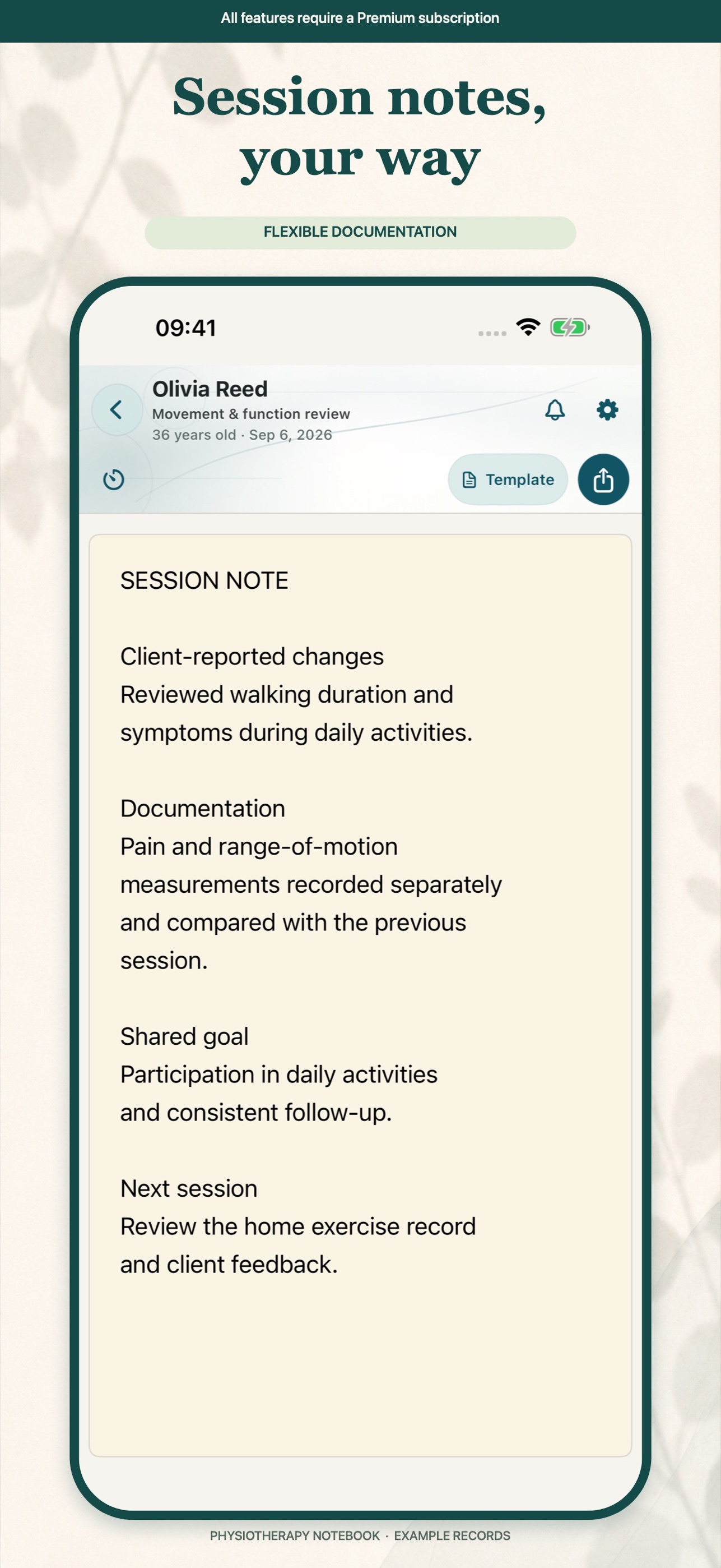 Screenshot 4 of Physiotherapy Notebook