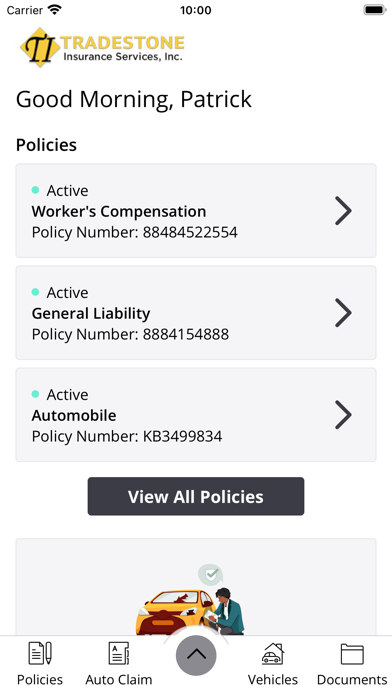 Tradestone Insurance Online Screenshot
