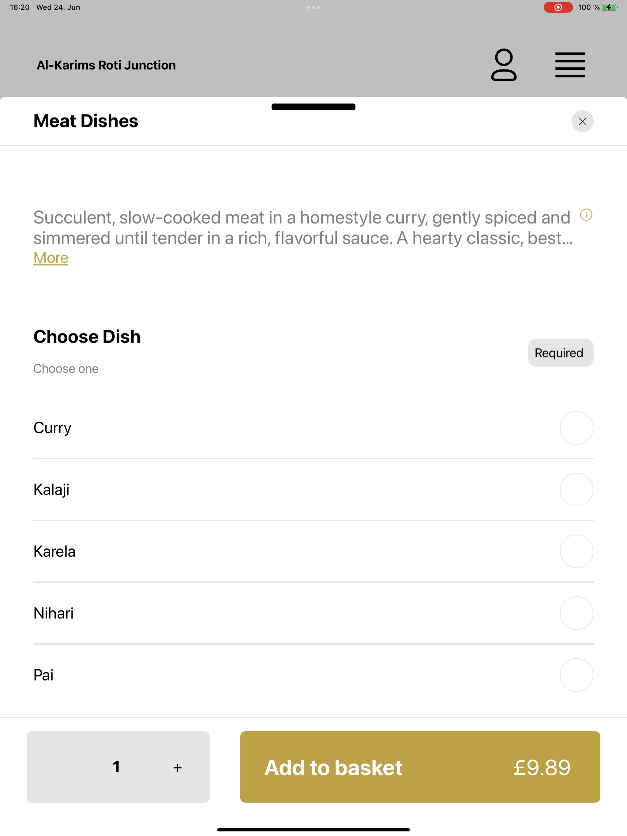 Al-Karims Roti Junction screenshot 14