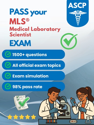 ASCP MLS Exam Prep 2026 iPad screenshot