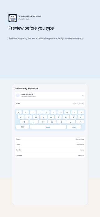 Accessibility Keyboard Screenshot 2 of 3