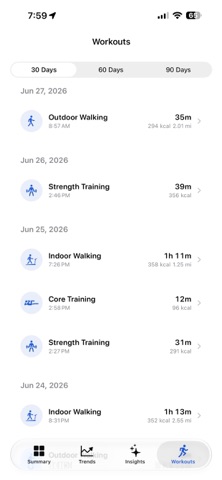 ClearFitness screenshot