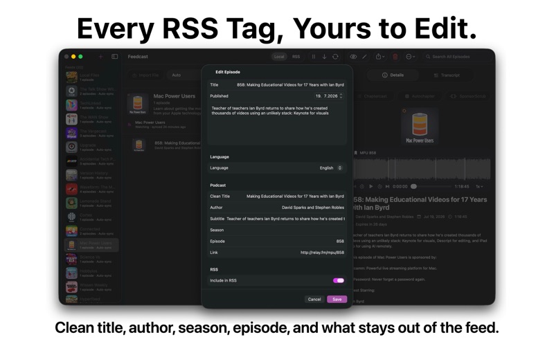 Feedcast: Podcast Ad Blocker screenshot