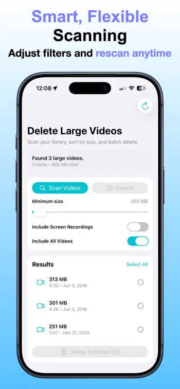 Delete Large Videos screenshot 4 of 5