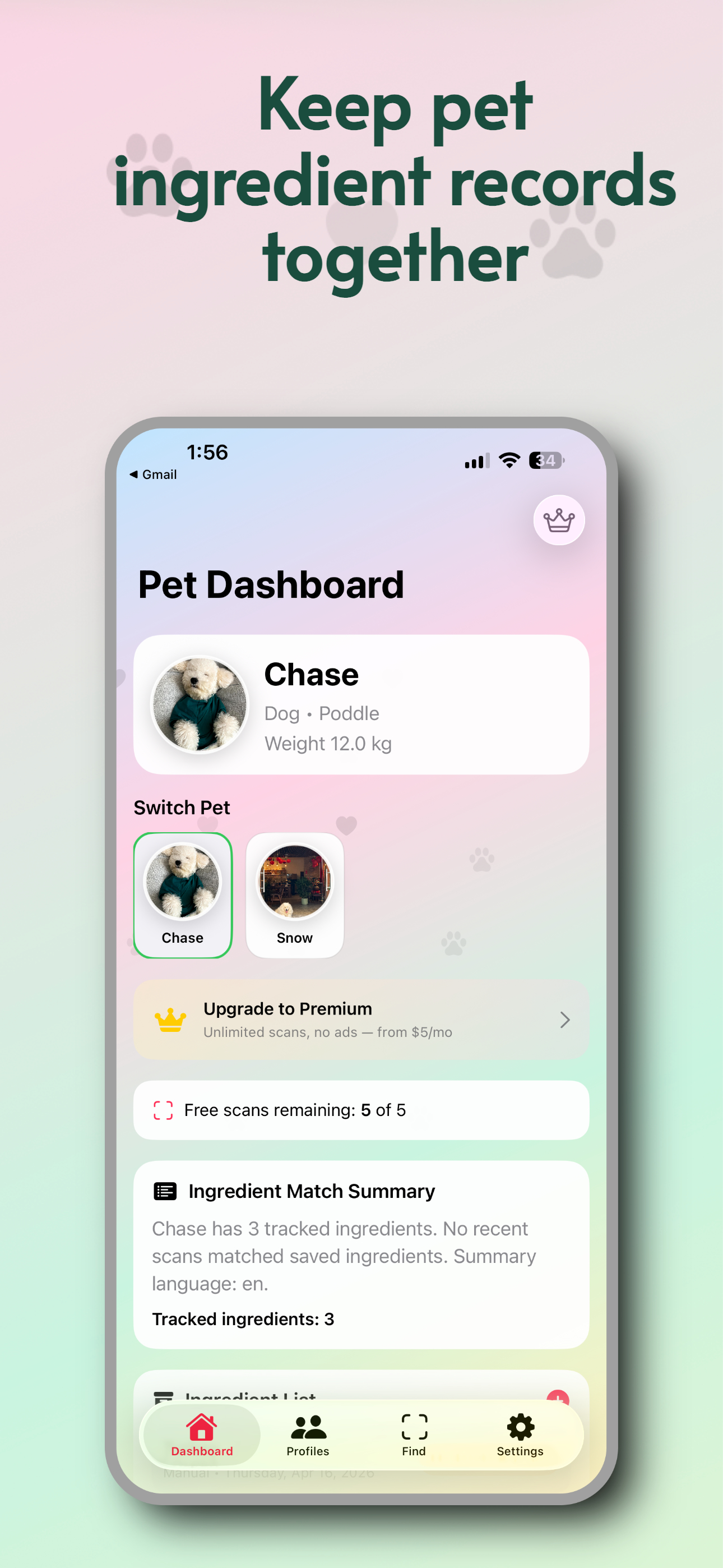 PawGuard-Track Pet Ingredients screenshot 4