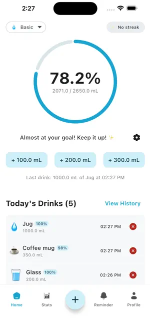 Hydro - Drink Water Reminder screenshot 1