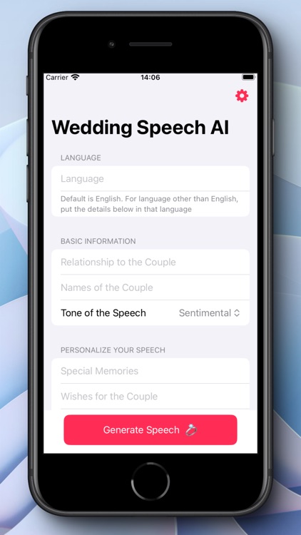 Wedding Speech Generator AI