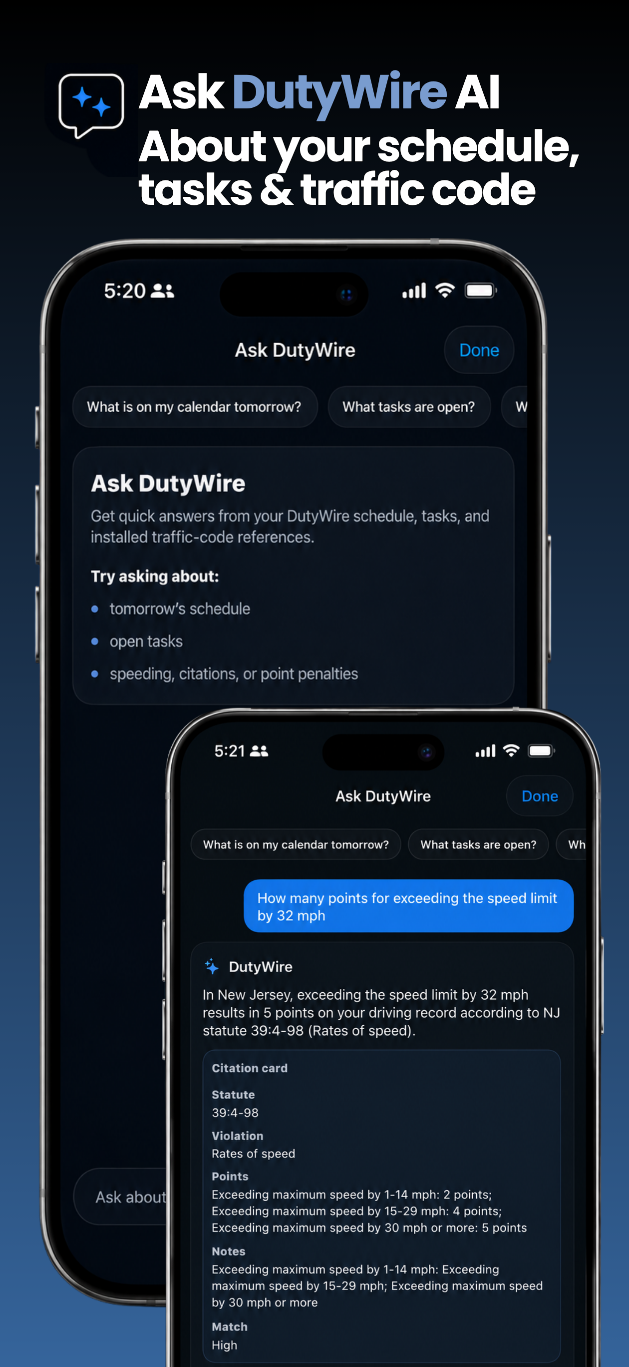 DutyWire Police Shift Calendar screenshot 2