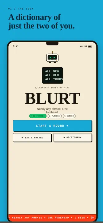 Blurt - Newlywed Heads Up screenshot 1