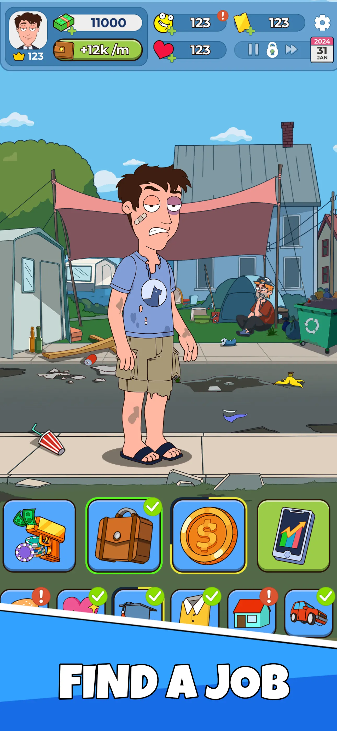 Idle Guy: Life Simulator games screenshot 2