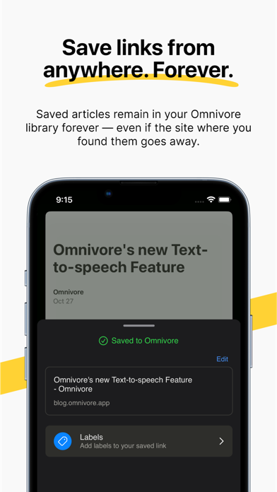Screenshot #2 pour Omnivore: Read-it-later