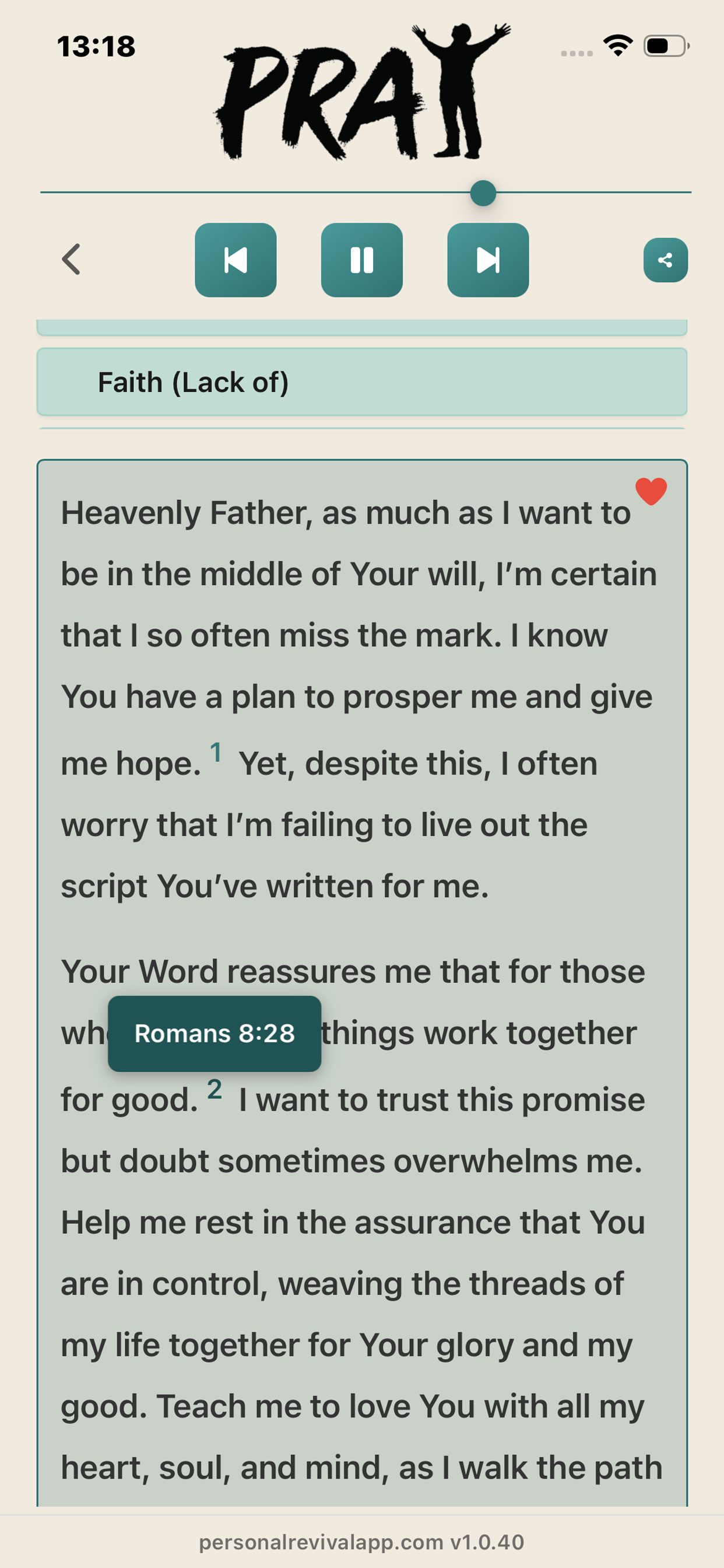 Personal Revival App