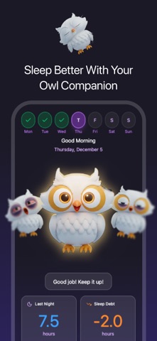 Owly: Sleep Companion iPhone screenshot
