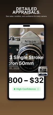Vintage Camera Valuator iPhone screenshot