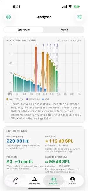 SoundTools: Tuner & Metronome screenshot 3
