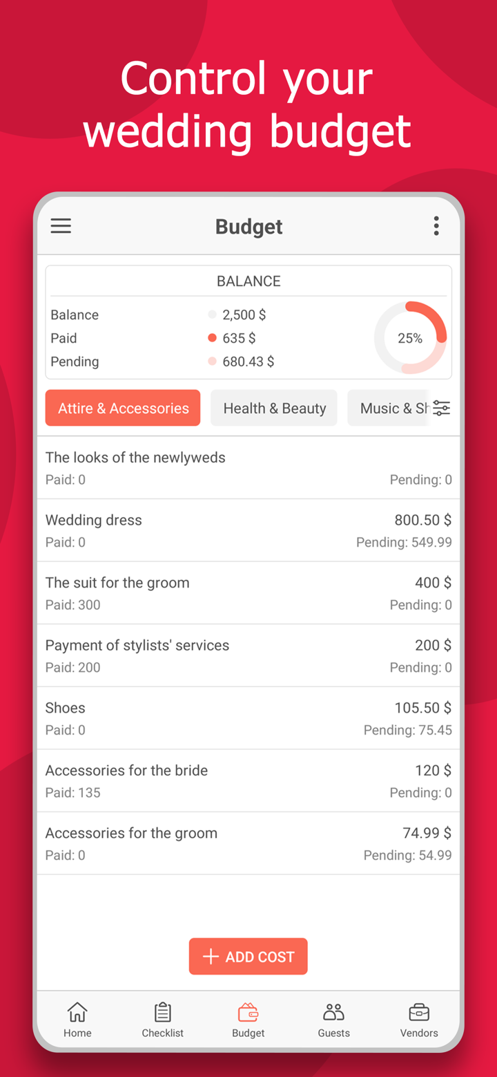 Wedding Planner - MyWed screenshot 4