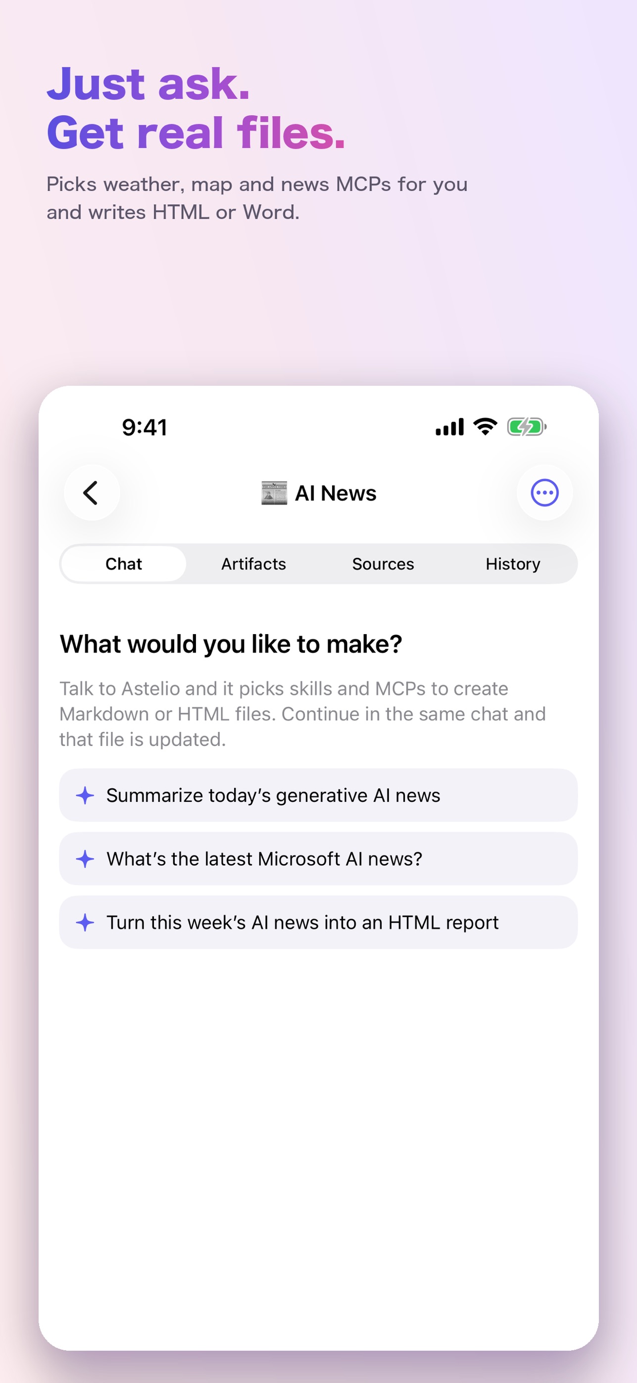 Screenshot 2 of Astelio: Personal AI Workspace