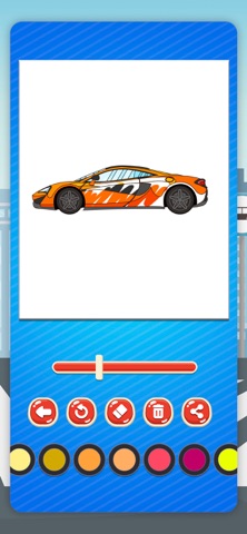 Magic cars coloring book game iPhone screenshot