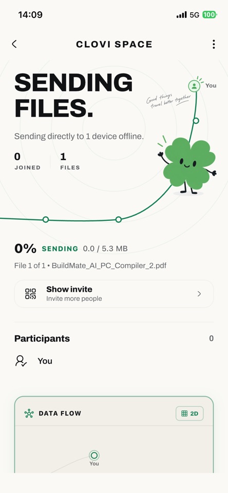 Clovi - Nearby file sharing screenshot 3