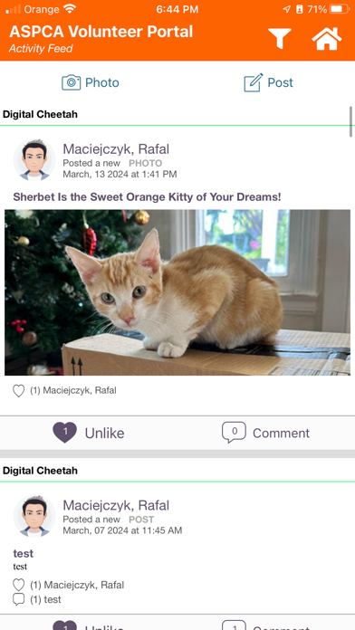 ASPCA Volunteer Portal screenshot