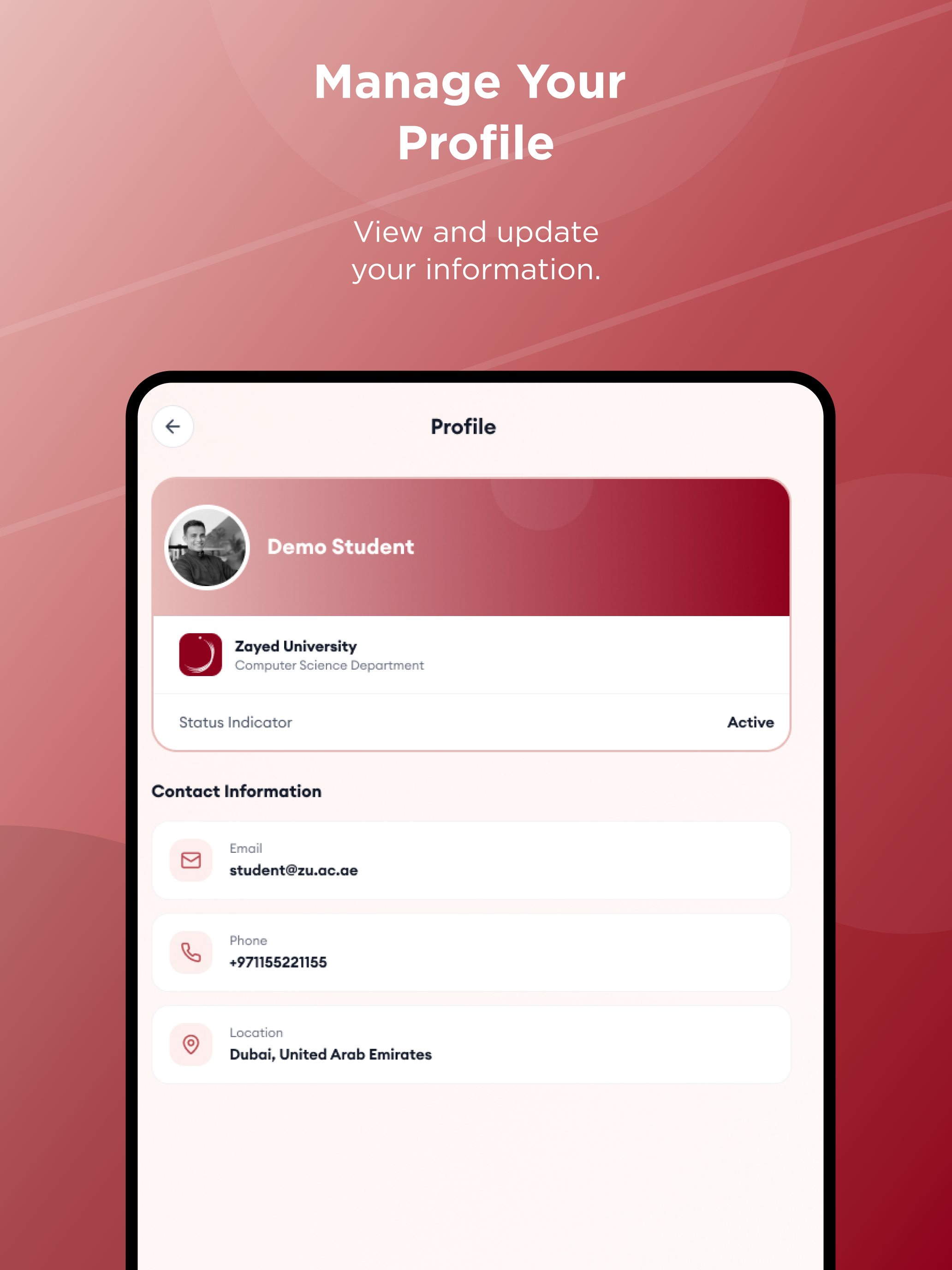 ZayedU OneID screenshot 11