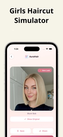 AuraHair : AI Hairstyle Try On iPhone screenshot