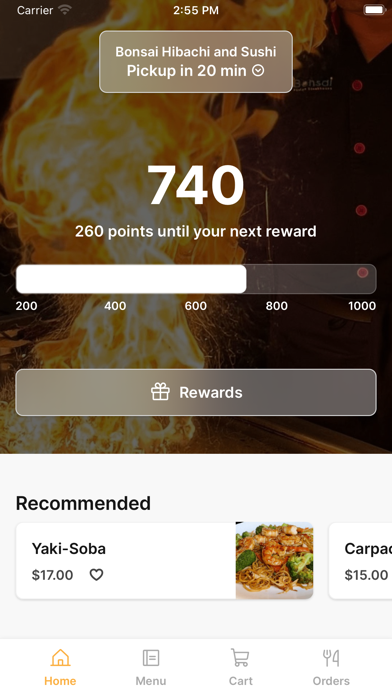 Screenshot 1 of Bonsai Hibachi and Sushi App