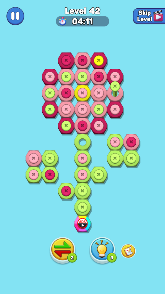 #1. Nut n Bolt Sort: Color Puzzle (iOS) Bởi: ABI GLOBAL LTD.