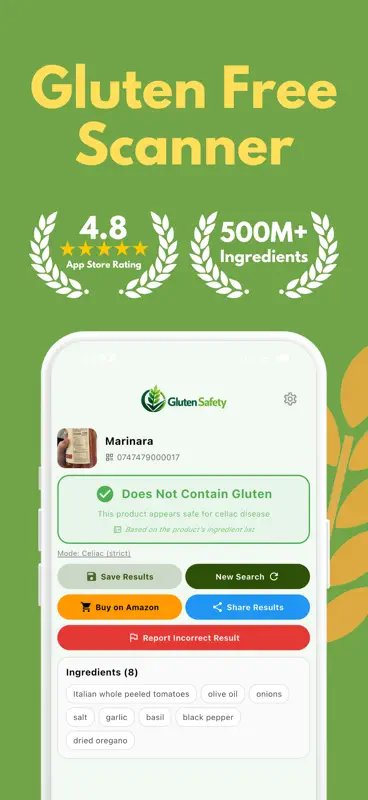 Gluten Free Scanner: Celiac screenshot 1 of 8