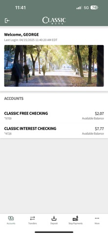 Classic Bank Mobile Screenshot 3 of 5