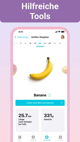 Screenshot von Schwangerschaft + Tracker-App auf dem iPhone 2