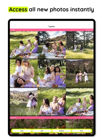 Campfire - group photo sharing iPad screenshot