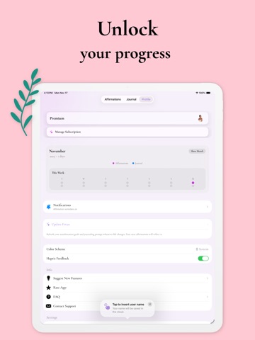 Claim It - Custom Affirmations iPad screenshot