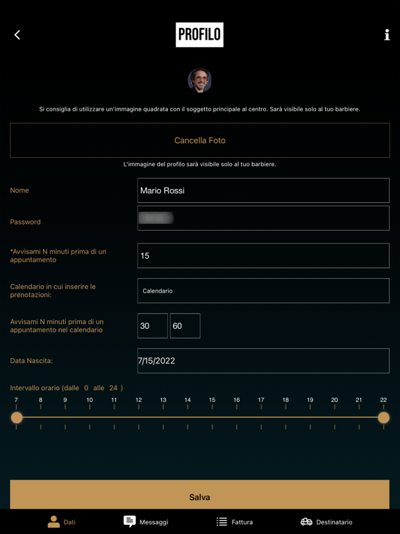 Ascanio Barbershop iPad screenshot 4 - Health & Fitness app