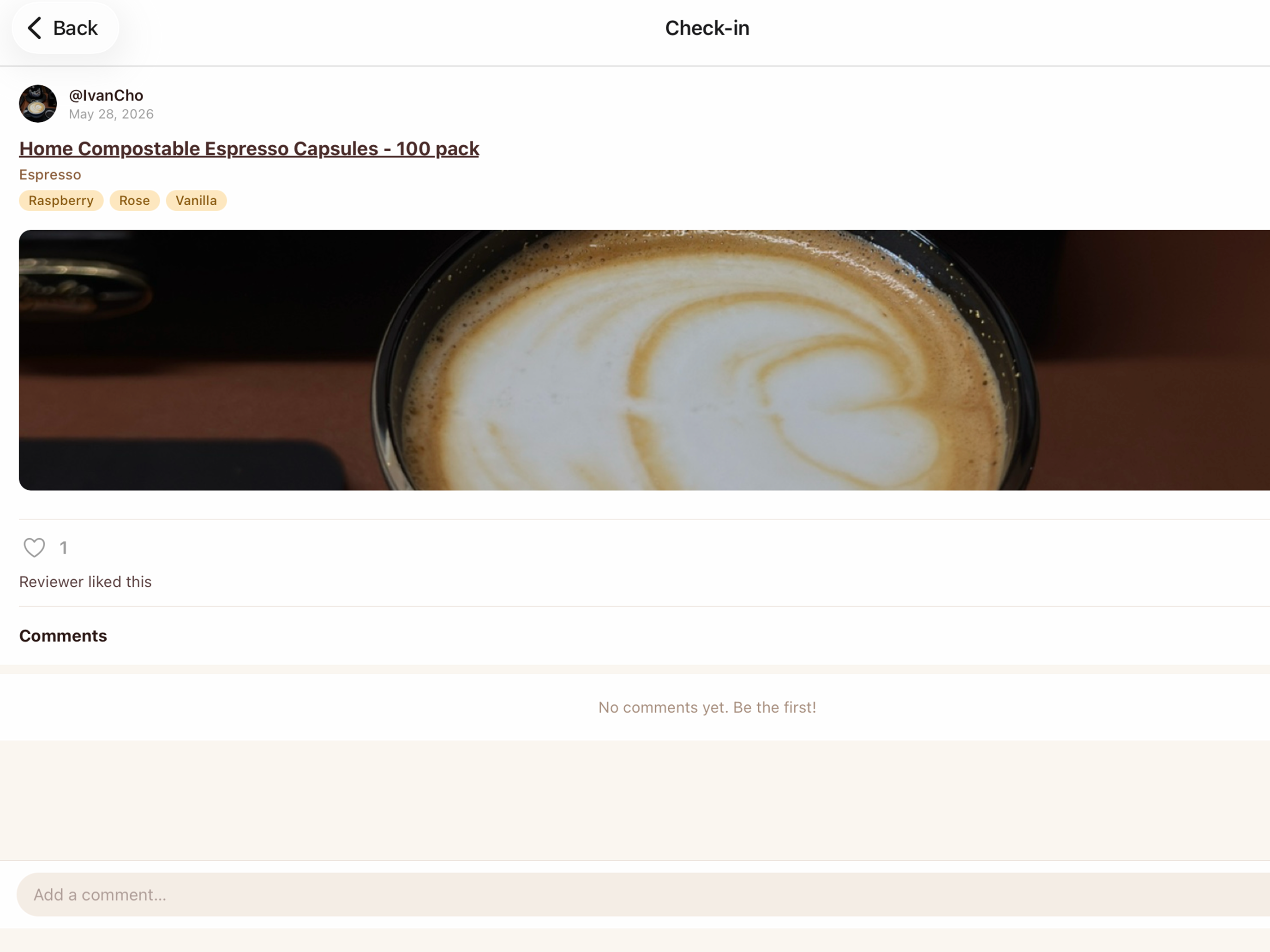 Sipped coffee