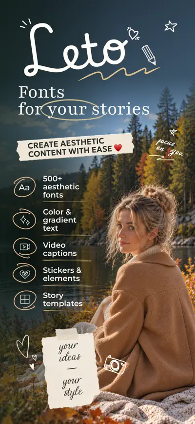 Leto・Fonts for Instagram Story screenshot