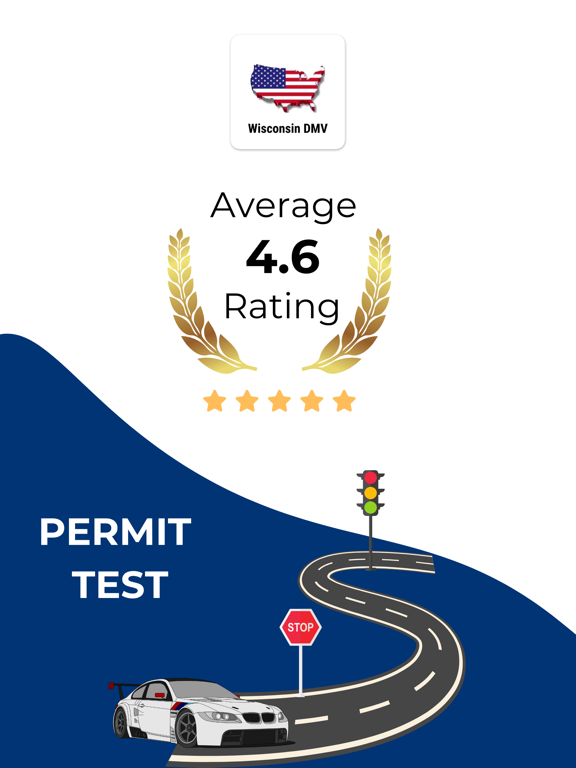 Wisconsin DMV Permit Practice iPad screenshot 1 - Education app