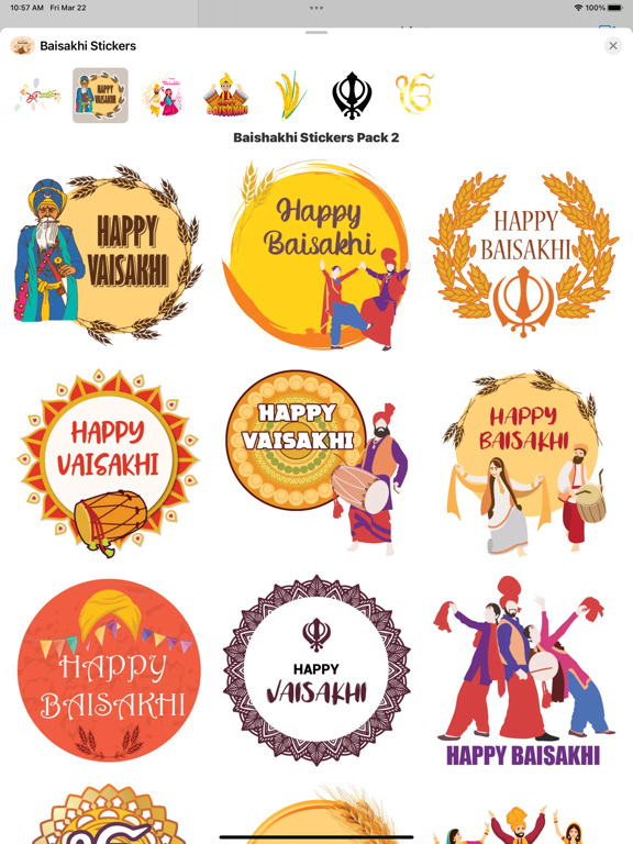 Screenshot #5 pour Baisakhi Stickers