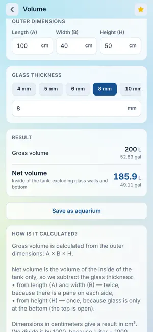 AquaEstima: Aquarium Tools screenshot 2