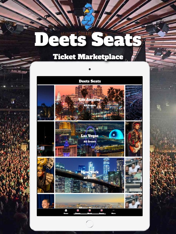 Deets Seats - Event Tickets iPad screenshot 1 - Entertainment app