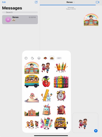 Back to School Fun Stickers iPad screenshot