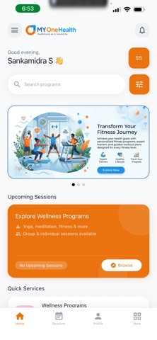 MYOneHealth iPhone screenshot