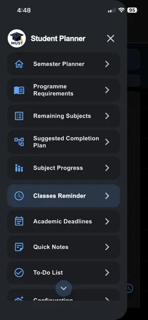 MUST Student Planner screenshot 1
