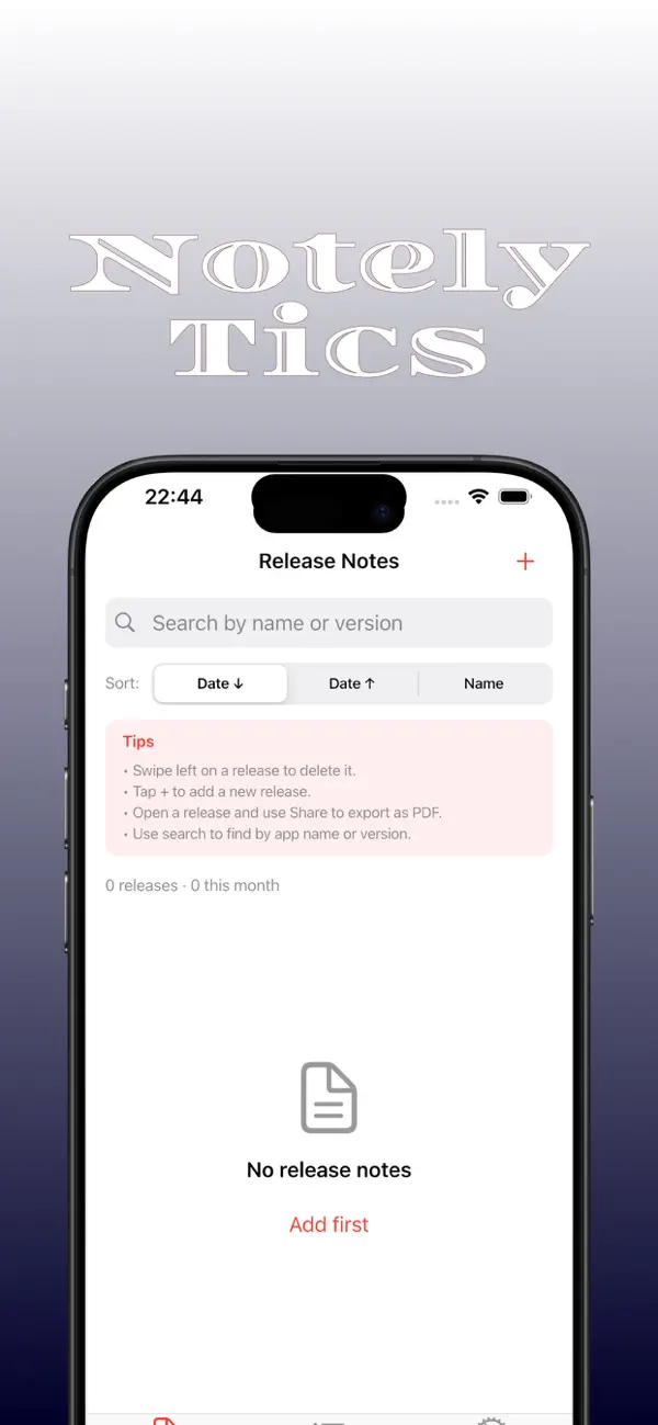 #1. Notely Tics (iOS) di: Yuri Margaryan