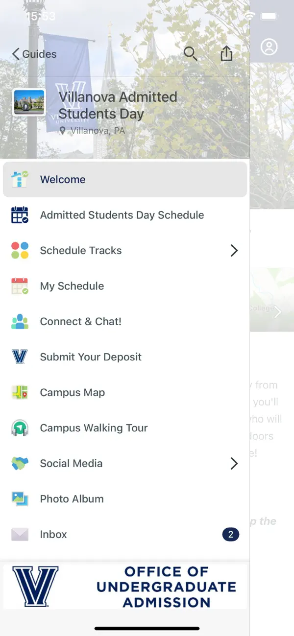 Screenshot #1 pour Villanova University Guides