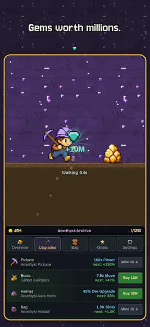 TinyMine Idle: Pebble Path screenshot 1