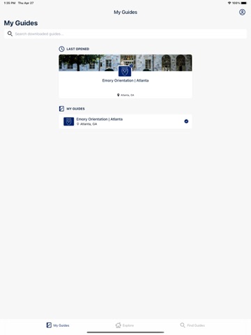 Emory Welcome iPad screenshot