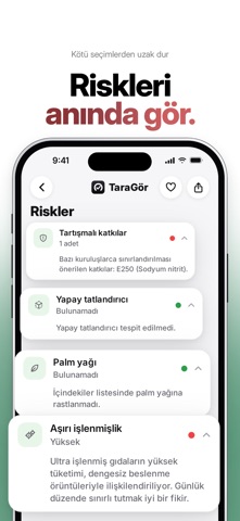 TaraGör: Food Additive Scanner iPhone screenshot 3