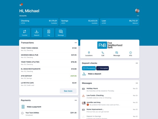 Screenshot #4 pour First Neighborhood Bank