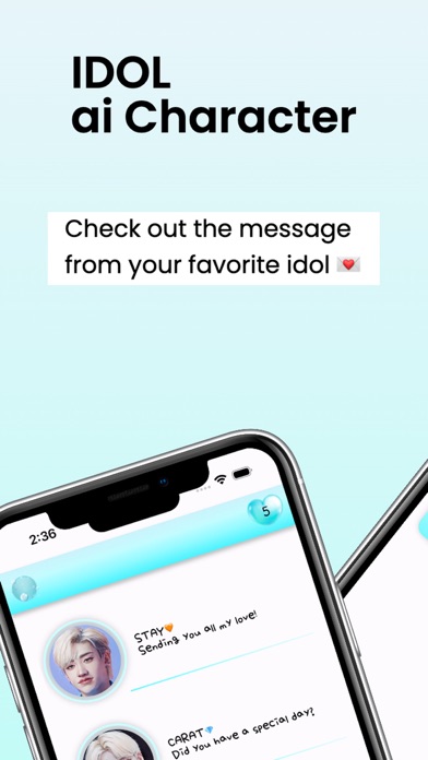 Sodatalk : AI kpop idol chat Screenshot